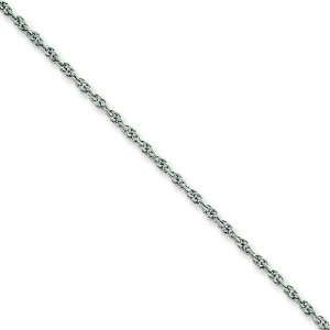  14k White Gold Ropa Chain, Size 16 Jewelry