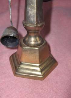 Antique Brass Candlestick Holder & Snuffer  