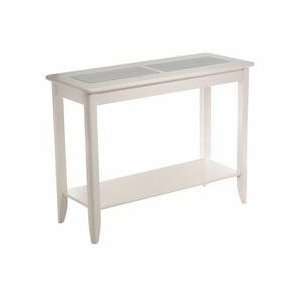  Bianca Hall / console Table with Frosted Glass and shelf 