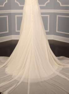   Ivory Silk Chiffon Off Shoulder Couture Wedding Dress Gown  
