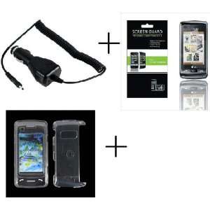  LG VX11000 Clear Rubberized Hard Protector Case + PREMIUM 