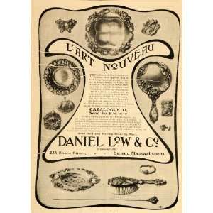  1901 Vintage Ad Daniel Low Co. Gold Silver Art Nouveau 