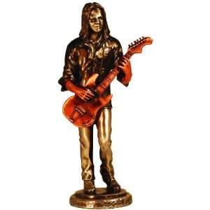  Rock N Roll Man Playing Guitar Statue   Pewter Finish 