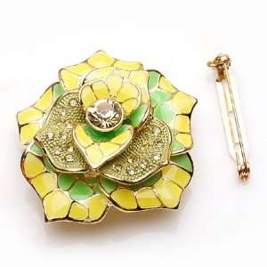  Elegant Rose Flower Clip On Style Pin,Scarf Ring & Brooch 