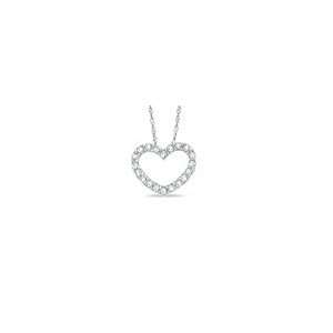   Diamond Accent Dainty Heart Pendant in 10K White Gold hearts Jewelry