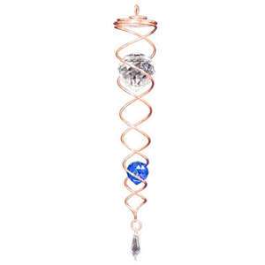 Wind Spinners Classic Copper Blue Crystal Spinner New  