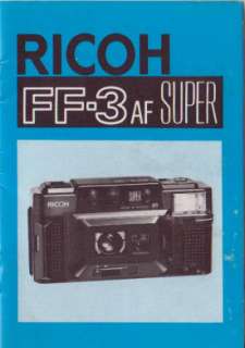 Ricoh FF 3AF Super Instruction Manual Original  