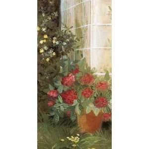 Isabelle de Borchgrave   Geraniums Conservatory I 12x24  