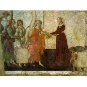 Botticelli   Giovannadegli Albizzi Receiving Gift of Flowers from 