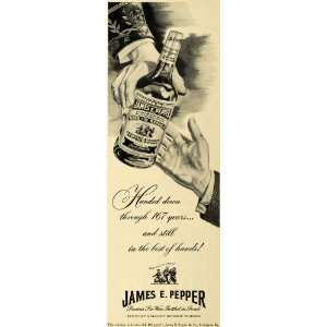   Ad James E Pepper & Co. Straight Bourbon Whiskey   Original Print Ad