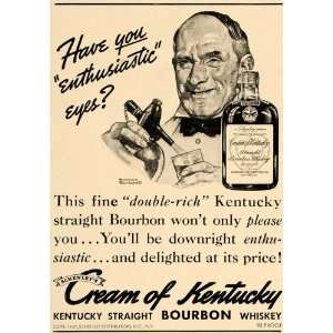  1937 Ad Cream Kentucky Bourbon Whiskey Schenley Liquor 
