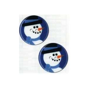  Snowman Head Button 2ct (3 Pack)