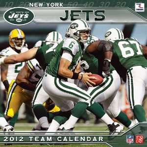  2012 New York Jets Mini Wall Calendar 7 x 7 Office 