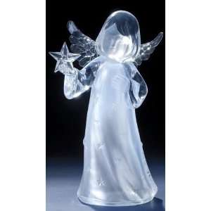  11.5 Acrylic LED Angel Figure with Star Lights Up