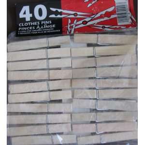  Wood Clothespins Pack of 40 Clothes Pins