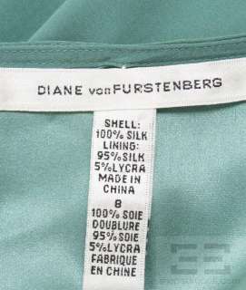 DVF Diane Von Furstenberg Green Print Sheer Silk Blouse & Cami Set 