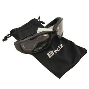 Birdz Eyewear Oriole Sunglasses (Black Frame/clear Lenses) Comfortable 