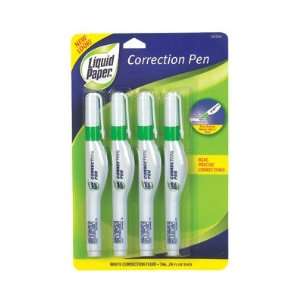  Liquid Paper All Purpose Correction Pens, 4 Pack Office 