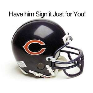  Brian Urlacher Chicago Bears Personalized Autographed Mini 