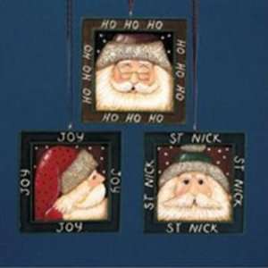 3.5 Resin Santa Head In Square Ornament Case Pack 192 