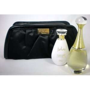  Jadore By Dior Womens Set 1.7 Body Cream+cosmetic Bag 
