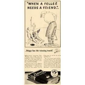  1936 Ad Clare Briggs Cartoon Pipe Tobacco Golf Golfer 