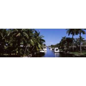  Boats in a Canal, Fort Lauderdale, Broward County, Florida 