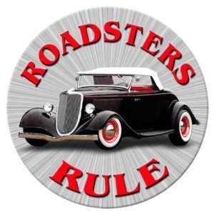  Roadsters Rule Vintage Metal Sign Auto