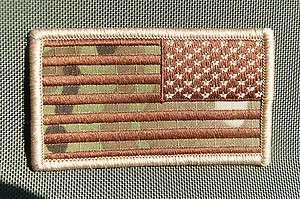 Patch, Reversed American Flag w/o Velcro®, MultiCam® T2  