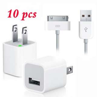   Wall Charger/Adapter + data Cable For IPod Touch iPhone 4 4G  