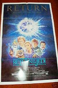 Return Of The Jedi 1985(R) Original Movie Poster folded  