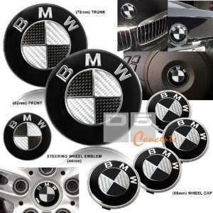   Hood/Trunk/Wheel Emblem Combo   Black/Real Carbon Fiber Automotive