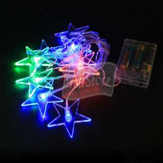 5M 10Led Pentagram Colorful LED light String Lamp New  