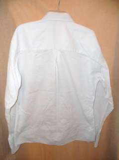 White Waffle Print Dress Shirt French Cuff Cotton Mens Size XL  