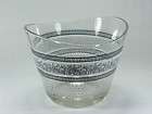 MERIDEN Silver Plate Glass Bowl RAMS GREEK KEY  