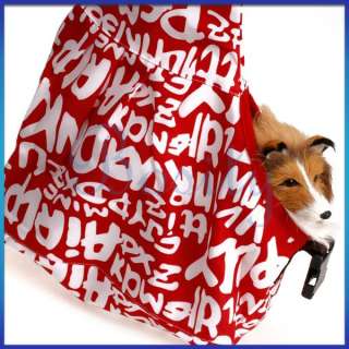 Fashion Red White Oxford Sling Pet Carrier Cat Dog Tote Single 