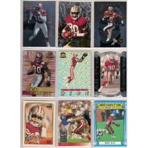  Jerry Rice 10 Card Lot (San Francisco 49ers) Sports 