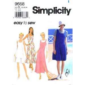  Simplicity 9668 Sewing Pattern Misses Dress Jumper Top 