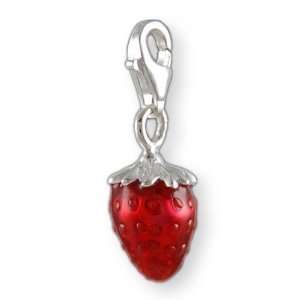  MELINA Charms clip on pendant strawberry sterling silver 
