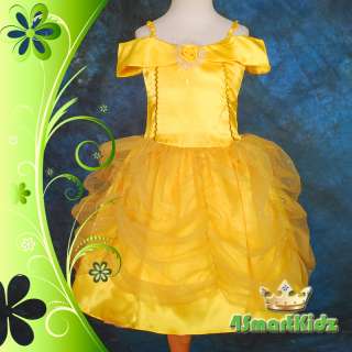 Girl Belle Princess Costume Party Fancy Dress Up Size 8  