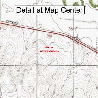  USGS Topographic Quadrangle Map   Heizer, Kansas (Folded 