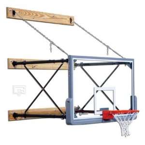  Fold Up Wall Mount Basketball System with 42 x 72 Glass 