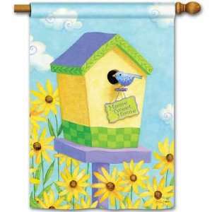  Home Tweet Home Birdhouse Flag   Banner Patio, Lawn 