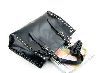 korea simple style rivet women’s fashion leather handbag shoulder 