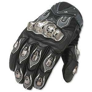  Teknic Hellion Gloves   Large/Black/Silver Automotive