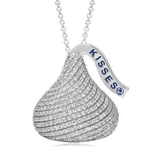   Hersheys Kisses Extra Large CZ Necklace in Sterling Silver Jewelry