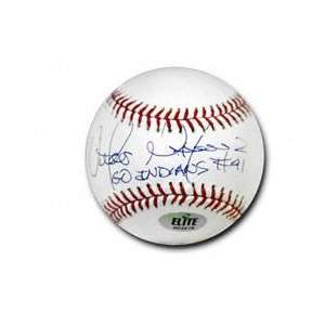  Victor Martinez Autographed Baseball with Go Indians 