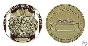 MERITORIOUS SERVICE MEDAL MILITARY CHALLENGE COIN  