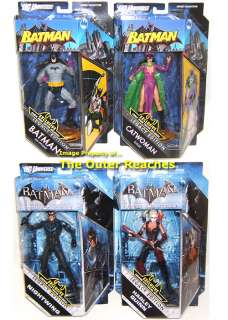 DC Universe ARKHAM CITY & LEGACY 4 Action Figure SET BATWOMAN BATMAN 