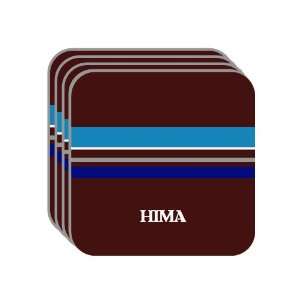 Personal Name Gift   HIMA Set of 4 Mini Mousepad Coasters (blue 